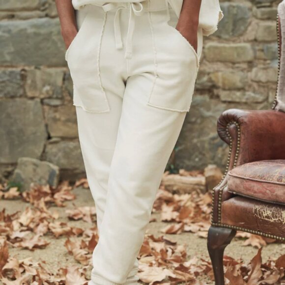 Frank & Eileen NWOT Eamon Jogger Triple Fleece Vintage White Sweatpant - small